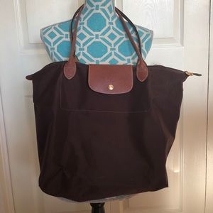 Longchamp Large Pilage Tote in Brown